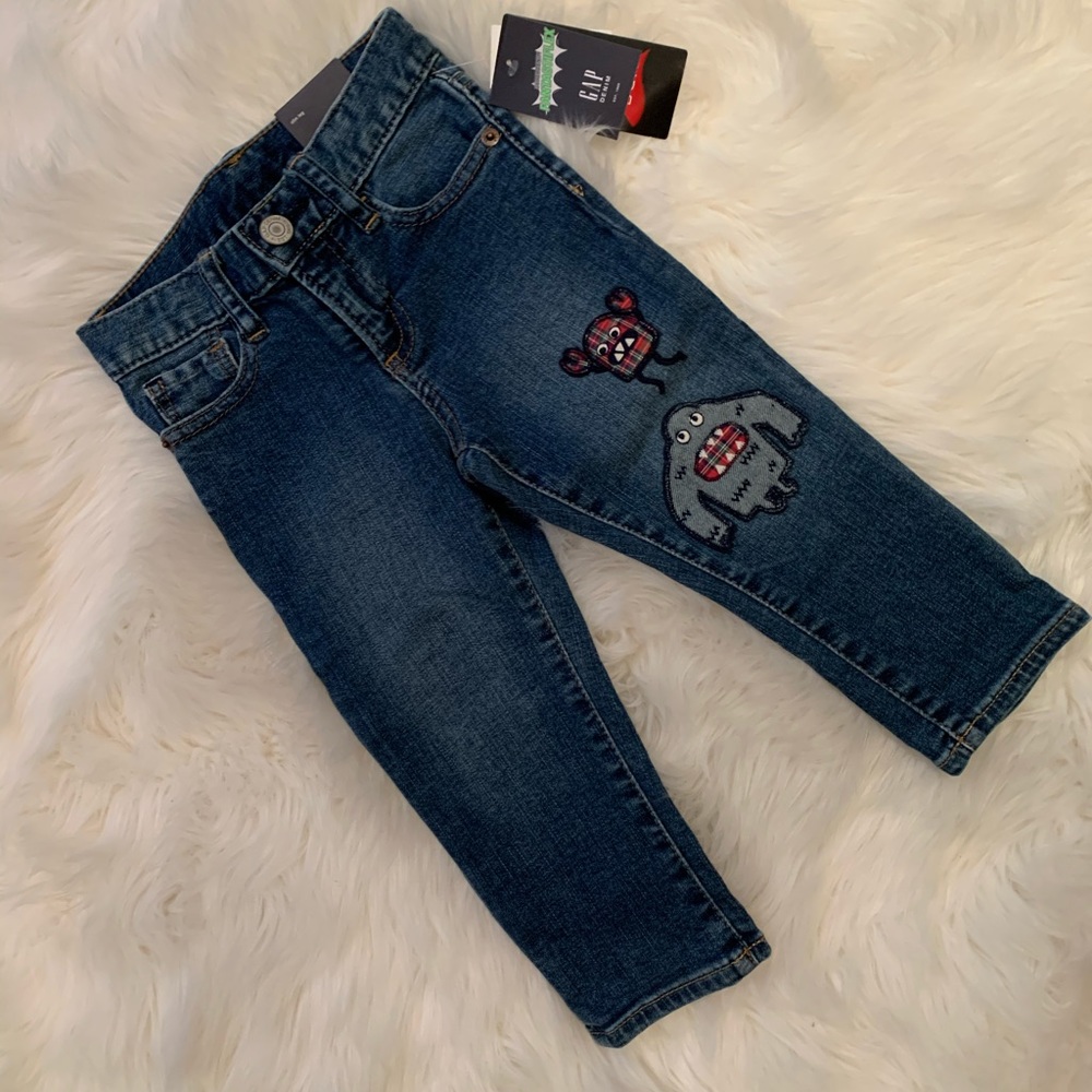 Gap skinny jeans with patchwork